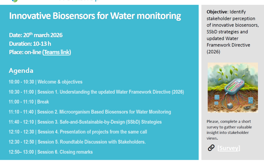Workshop on Innovative Biosensors for Water monitoring