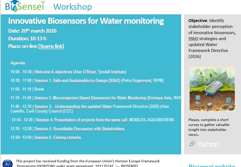 Workshop “Innovative Biosensors for Water Monitoring”